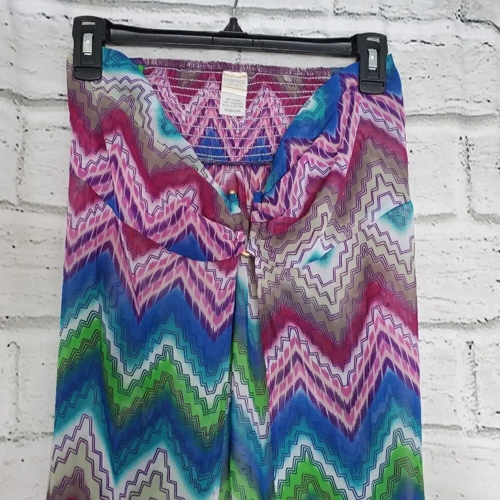 L*Space colorful zigzag bathing suit cover up